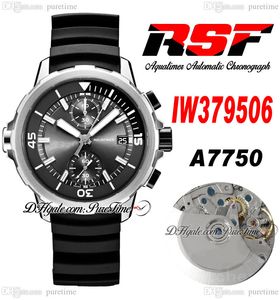 RSF Aquatimer W37950 A7750 Автоматический хронограф мужские часы часы 44 -мм стальной корпус черный циферблат белый маркер