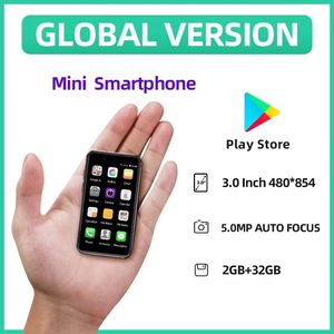 Ужин Mini I14 Сотовые телефоны Android 8.1 Quad Core 2GB 32GB 32GB WCDMA 3G Мобильный сотовый телефон 2000mah 5MP 3.0''HD дисплей Google Play FM