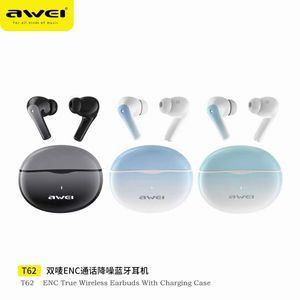 Awei T62 True Games Bluetooth наушники беспроводные гарнитуры спортивные наушники Hifi с Enc