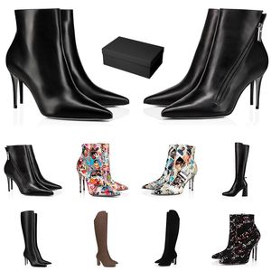 Tasarımcı Bot ayakkabı spor ayakkabılar yüksek topuklu ayak bileği diz diz bot ayakkabı kadın platform patik siyah kestane lacivert pürüzsüz deri süet kış kutu kadın bayanlar 35-42