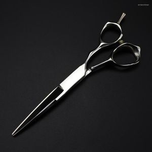 Profesyonel Japonya 440c 6 '' lüks makas gümüş saç makas kesim berber saç kesimi inceltme makasları kuaför