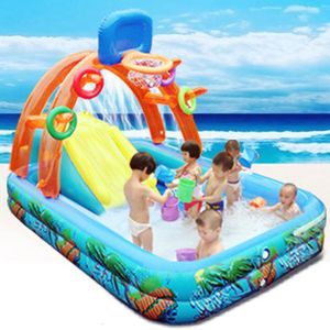 Parti Balonları Çocuklar İçin Su Slide Eğlenceli Çim Şişme Havuzları Çocuklar Yaz Çocukları S Set arka bahçesi açık hava oyuncakları 221129