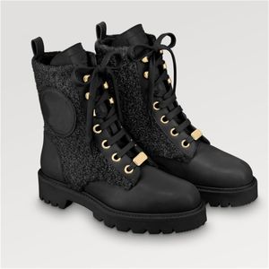 Territory Flat Ranger Stivaletti Womens Martin Boots lady Fashion Wool Winter Leather Combat boot Sneakers