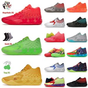 OG Orijinal Erkekler Basketbol Ayakkabıları LeMelo Topu Sneakers Rock Ridge Kırmızı Ve Morty Spor Siyah Blast Kraliçe Şehir Galaxy Açık Tenis Eğitmenleri 40-46
