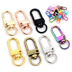 10pcs/lot Snap Lobster Clasp Hooks Gold Silver Plated DIY Jewelry Making Findings for Keychain Neckalce Bracelet Supplies