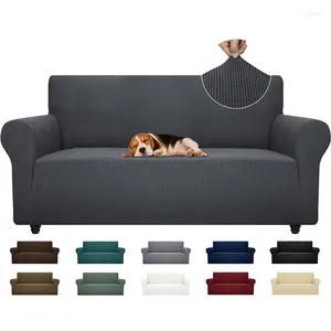 Sandalye kapakları streç kanepe kapağı oturma odası köpekleri için evrensel kanepe evcil hayvan dostu mobilya koruyucu takılmış spandeks slipcovers