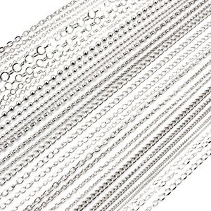 5 Meters Lot Never Fade Stainless Steel Multi Styles Necklace Chains For DIY Jewelry Making Findings Accessories Handmade