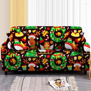 Крышка стула 1/2/3/4 SEATER SOFA Крышка для гостиной 3D Print Christmas Protector Ertence L Speedcover Home Party Decoration