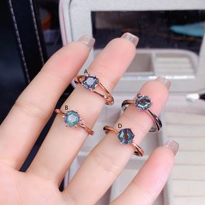 Wedding Rings Natural Alexandrite Stone Ring S925 Sterling Silver Fall Classic Luxury Glamour Jewelry For Women Engaged And Married 221130