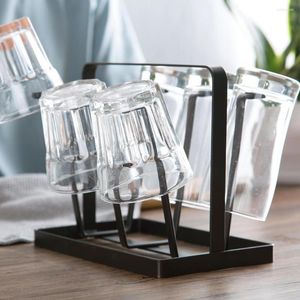 Крюки Home Kitchen Iron Art Grain Cup Hove Six Glass Water Stick Set Creative Storage Tea полка