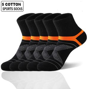 Erkek Çorap 10 PCS 5 PAIR YÜKSEK KALİTE Pamuk Sonbahar Kış Kış Gezgin Nefes Alabilir Aktif Stripe Sport Eur38 48 221130