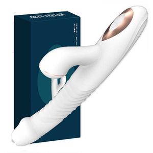 Seks Oyuncak Masaj Tavşan Vibratör Emme Klitoris Dil Yalanma G-Spot Teleskopik Salıncak Isıtma Dildo Oyuncakları Kadın
