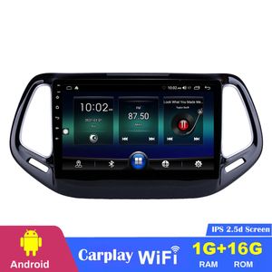 USB Mirror Link WiFi 16G 10G 10G 10G 10G ile Jeep Compass-2017 için Dash Otomatik Audio Stereo