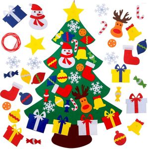 Noel dekorasyonları Diy keçe ağacı ev 2022 Cristmas Süsler Navidad Hediyeleri Yıl Arbol Fieltro