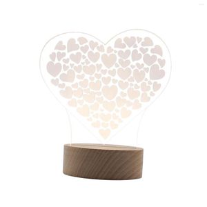 Tischlampen Kreative Acryl Herz LED Nachtlicht 3D Liebe Lampe für Geburtstagsgeschenk