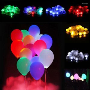 Gece Işıkları RGB Değişiklik Yanıp Sönen Led Balonlar Kağıt Fenerler İçin Işık Ev Düğün Partisi Çiçek Dekorasyon Lambası Mini Pil Çalışır