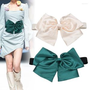 Cinture grandi cinturini in prua in raso per donne designer primaverile elegante bowknot cintura in cintura tutta match camicia corsetto femme cinturones