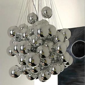 Подвесные лампы Современные пузырьковые брубковые люстры искусство декор стеклян