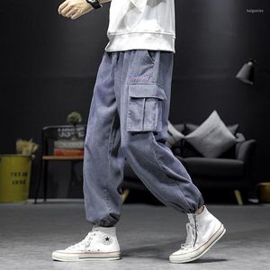 Calça masculina inxyz 2022 coreano calças de streetwear corea