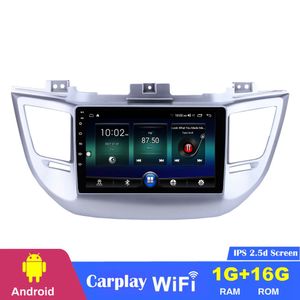 Carro de navega￧￣o de GPS est￩reo em DVD para 2014-2018 Hyundai Tucson com suporte USB WiFi SWC 1080p 9 polegadas Android