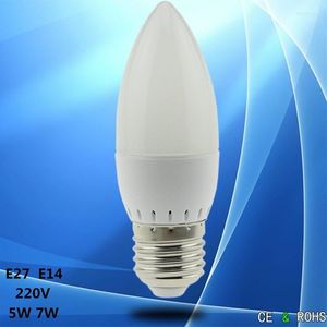 1x E27 LED lamba 220V 5W 7W Sıcak / Soğuk Beyaz Mısır Lambaları Lampa Avizesi Kristal Mum Aydınlatma Ev Dekorasyonu