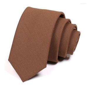 BOW Ties Brand Men's 6cm Tie Classic Brown for Men Business Cust Work Hecale Fashion Formal Formal Gift Gif