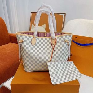 Sacos de noite 2022 designer de luxo saco de compras 2pcs conjunto bolsa feminina com carteira de couro moda novas bolsas de luxo femininas 32858ess