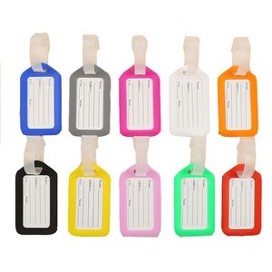 Candy Color Plastic Luggage Tag Партия DIY Tags Card Card багаж