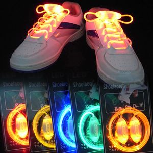 Forniture per feste LED Lacci per scarpe sportive Lampo luminoso Accendi bagliore Bastone lampeggiante Cinturino in fibra ottica Lacci per scarpe Club per feste in confezione al dettaglio