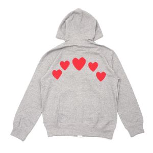 Oyun İşlemeli CDG Hoodie Designer Eye Popular Commes des moda markası aynı pamuklu büyük kırmızı kalp kazak uzun coupl bowling spor kk