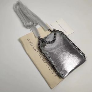 Stella McCartney Bag Mini Telefon Falabella çanta Tote Tutucu Elmas Kesme Zinciri Altın Geri Dönüşümlü Pirinç İki Üst Tutamak Lüks Tasarımcı Çantalar Çantalar Crossbody Bags Yüksek