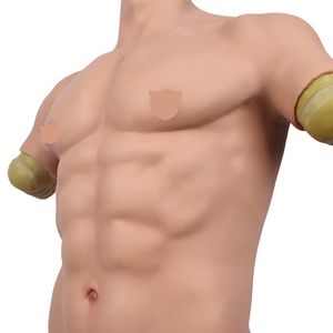 Мужской костюм грудь образует силиконовый реалистичный фальшивый фальшивый мускулистый тело живота для косплееров искусственное моделирование мышцы грудь мужчина