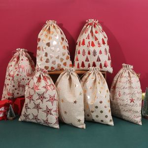 Noel Hediye Çantası Çekme Halat Paketi Ağız Depolama Noel Dekorasyonları
