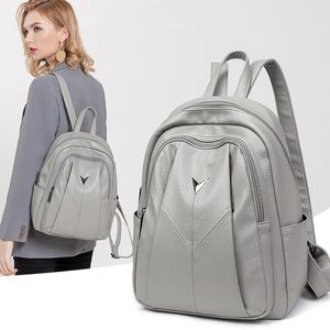Women Men Backpack Style Genuine Leather Fashion Casual Bags Small Girl Schoolbag Business Laptop Backpack Charging Bagpack Rucksack Sport&Outdoor Packs 6641