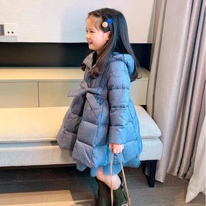 Down Coat Girls Pamuk Giysileri Kış Kalın Bebek Kız Koreli Uzun Çocuklar Sıcak Kapitone Ceket Çocuk Ceketler Moda Parkas 221007