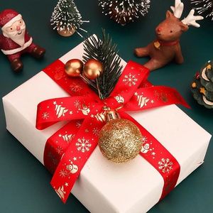 Рождественские украшения лента снежинка снежинка Гросгрейн для подарочной упаковки свадебные украшения волос