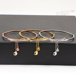 Tasarımcı Charm Bangle Kadınlar İçin Küçük Çan Bileklik Lüks Kolye Takı Kadınları Altın Aşk Bağlantıları Bilezikler Bayan Süsler Bilezik Bracciale Zincirleri