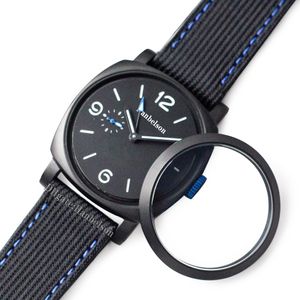 GMT MENS İZLEMİYORUM AVERNATİK HAREKET SİYAH 44mm Açık Çerçeve Kumaş Naylon Kayış Kol saati