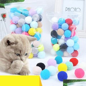 Cat Toys Cute Funny Cat Toys Stretch Plush Ball 0.98In Toy Creative Colorf Interactive Pom Chew Drop Delivery 2021 Home Garden Pet Sup Dhinv