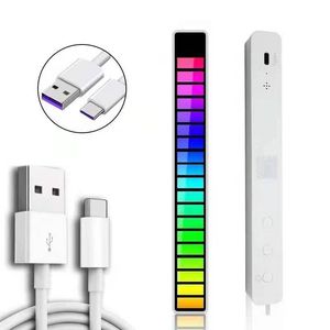 Новизное освещение RGB Музыкальный ритм Light Voice Actived Sound Atmosphere модернизированная 32 бита Поднимите свет с помощью управления приложениями