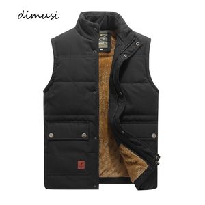 Men's Vests DIMUSI Winter Vest Fleece Thick Warm Waistcoat Outwear Casual Thermal Soft Windbreaker Sleeveless Jackets Clothing 221008