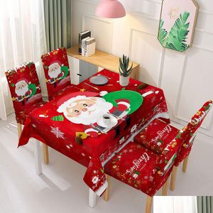 Decorações de Natal Fabricantes CE Cadeira de mesa de Natal Elastic Elastic Elastic de uma peça absorvente pode ser personalizada Drop de dhurd