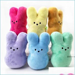 Party Favor New Easter Bunny Toys 15Cm Plush Kids Baby Happy Easters Rabbit Dolls 6 Color Drop Delivery 2021 Home Garden Festive Part Dhfuu