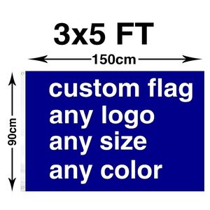 Banner Flags Custom Printed Flag WORLD Polyester Shaft Cover Brass Grommets Free Design Outdoor Advertising Decoration Party Sport 221007