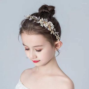 Hair Clips Aniversário infantil Tiara Princess Show Flower Girl Pente Ornamento de penteado coreano