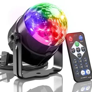 LED Effects LED Crystal Light Voice Control Colorful Revolving with Remote