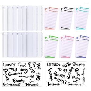 Gift Wrap A6 Size 12 Pieces Binder Pockets And Budget Sheets Expense Tracker 26 Categories Sticker Label For Budgeting