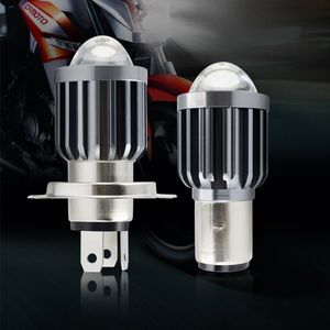 Светодиодный мотоцикл Фара H4 H6 BA20D Bulb Super Bright CSP Scooter Moto аксессуары автомобиль Fog Light 12 В белый янтарь