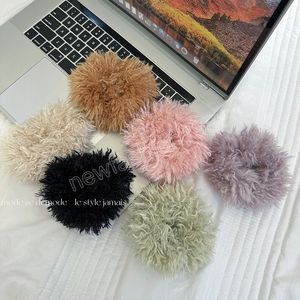 Autumn and winter Woman Solid Plush Scrunchies Hair Ring Ties Ponytail Holders Rubber Band Elastic Hairband Hair Accessories