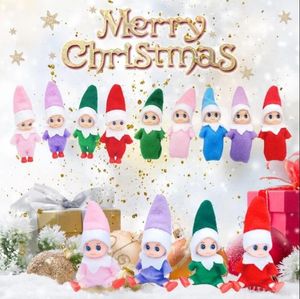 Noel Süslemeleri Elf Bebekler Kukla hareketli kollar Bacaklar Bebek Ev Aksesuarları Pvc Hisset Bebek Elfler Bebekler